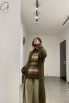 SWAYING/KNIT Seamless Mohair Long Suit SW212SZ71 Brown PS38